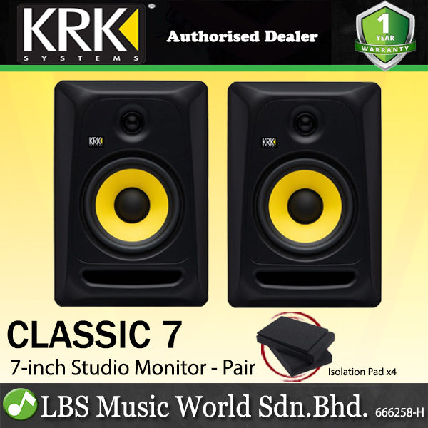 KRK Classic 7 Inch Active Powered Studio Monitor Speaker (CL7G3)