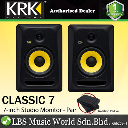 KRK Classic 7 Inch Active Powered Studio Monitor Speaker (CL7G3)