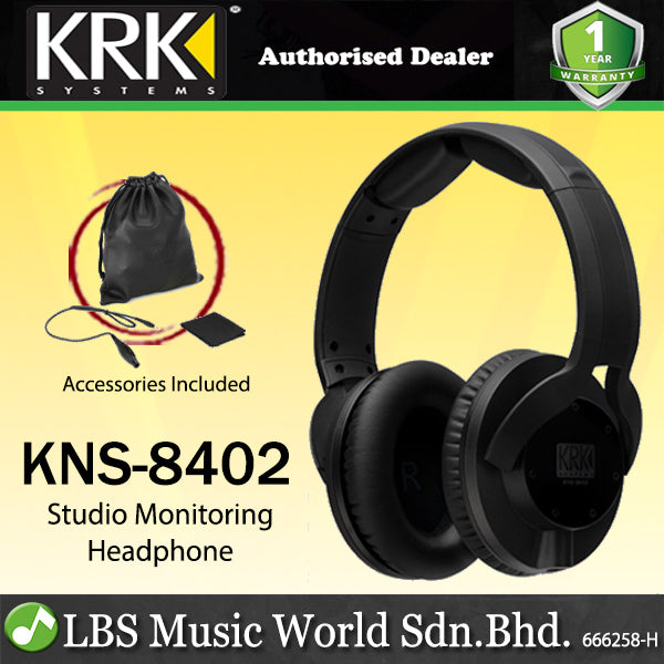 KRK KNS-8402 Studio Monitor Headphones for Monitoring (KNS8402 KNS 8402)