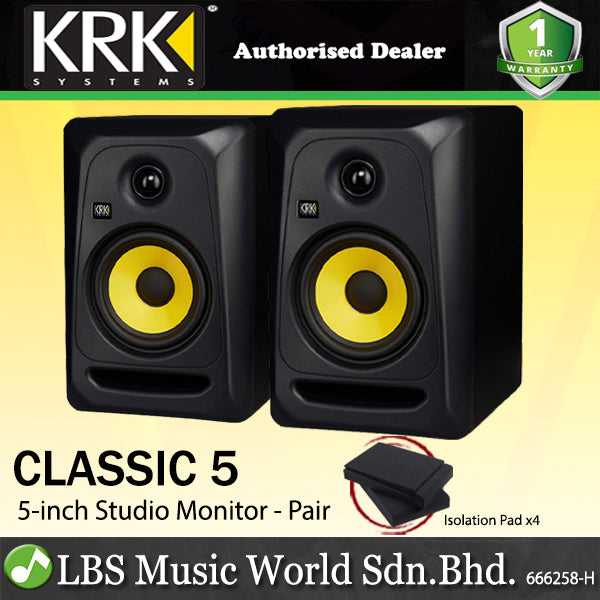 KRK Classic 5 Inch Active Powered Studio Monitor Speaker (CL5G3)