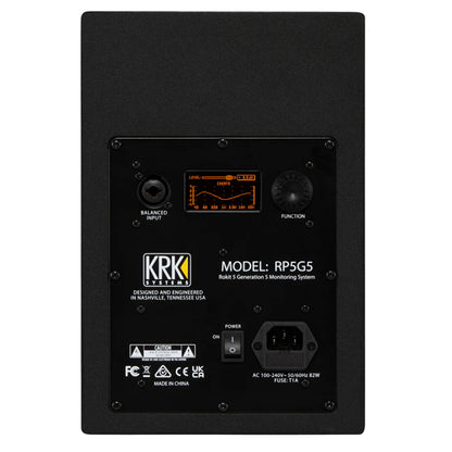 KRK ROKIT 5 G5 5 Inch Powered Active Studio Monitor Speaker Black with Isolation Pad - Each (RP5G5)
