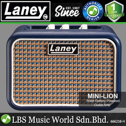 Laney MINI-LION 3 Watt Battery Powered Guitar Amplifier with Smartphone Interface - Amp (MINI LION)