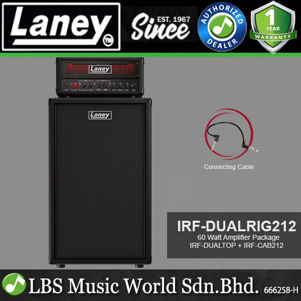 Laney IRF-DUALRIG212 60 Watt IRONHEART IRF-DUALTOP with IRF-CAB212 Guitar Amplifier (IRF DUALRIG212)