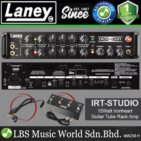 Laney IRT-STUDIO 15 Watt Ironheart Head Tube Amp Electric Guitar Speaker Amplifier (IRT Studio)