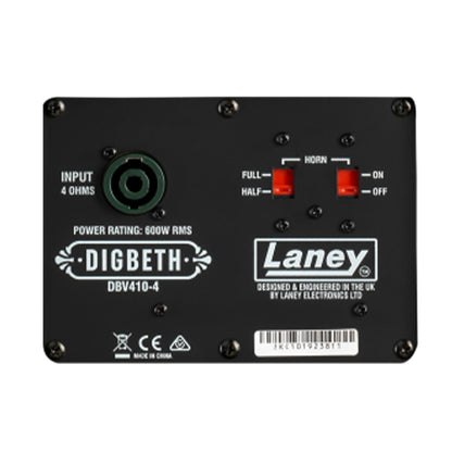 Laney DBV410-4 400 Watt 4X10 Inch HH Black Label Ceramic Drivers Amp Bass Cabinet Amplifier (DBV410 4)