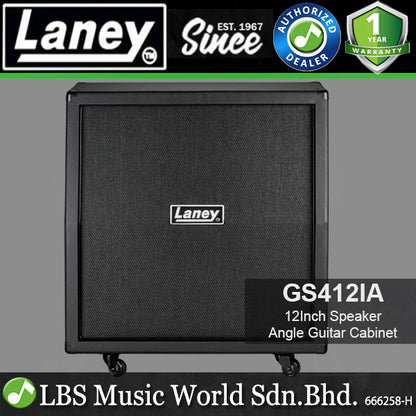 Laney GS412IA 320W 4x12 Inch HH Custom Angled Guitar Cabinet Amp Speaker Amplifier (GS412 IA)