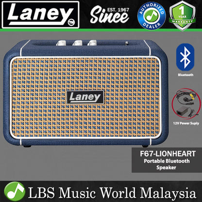 Laney F67-LIONHEART Portable Bluetooth Speaker Lionheart Edition Sound System (F67 Lion Heart)