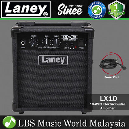 Laney LX10 10 Watt 5 Inch Woofer Speaker Amp Electric Guitar Combo Amplifier Black (LX 10)