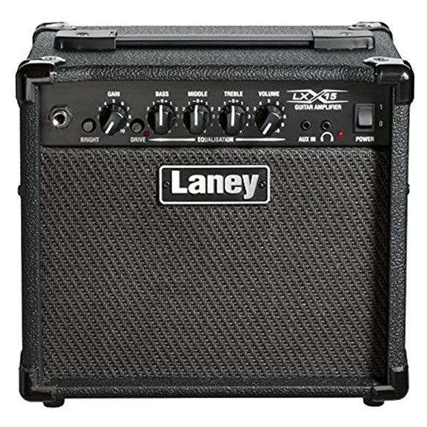 Laney LX15 15 Watt 2 X 5 Inch Woofer Speaker Amp Electric Guitar Combo Amplifier Black (LX 15)