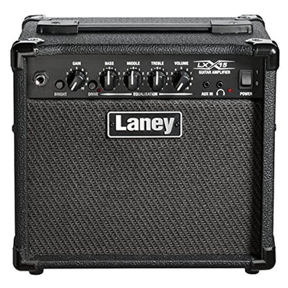 Laney LX15 15 Watt 2 X 5 Inch Woofer Speaker Amp Electric Guitar Combo Amplifier Black (LX 15)