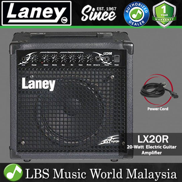 [Clearance] Laney LX20R 20 Watt 8 Inch Woofer Speaker Amp Electric Guitar Combo Amplifier Black (LX20 R)