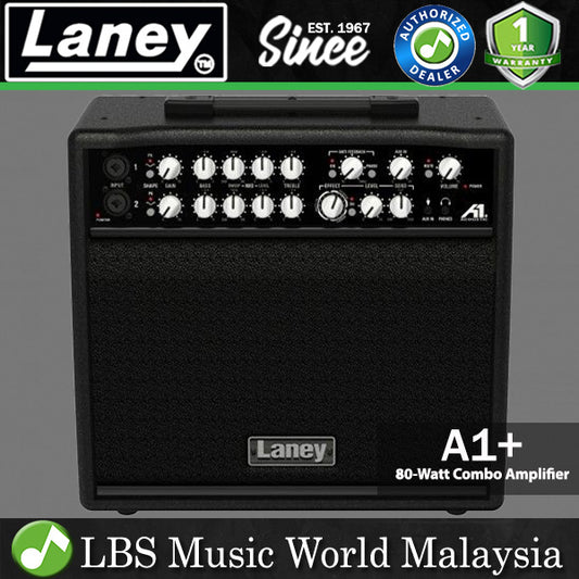Laney A1 Plus 80 Watt Speaker Amp 1X8 Inch Woofer Acoustic Guitar Combo Amplifier (A1+)
