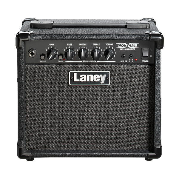 Laney LX15B 15 Watt 2X5 Inch Woofer Speaker Amp LXB Series Bass Guitar Combo Amplifier (LX15 B)