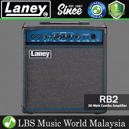 Laney RB2 30 Watt 10 Inch Woofer Plus Horn Speaker Amp Bass Combo Guitar Amplifier (RB 2)