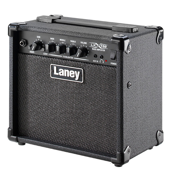 Laney LX15B 15 Watt 2X5 Inch Woofer Speaker Amp LXB Series Bass Guitar Combo Amplifier (LX15 B)