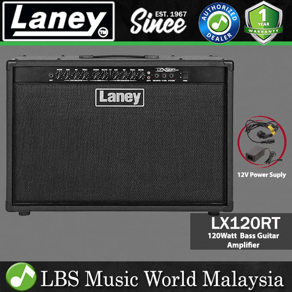 Laney LX120RT 120 Watt 2X12 Inch HH Woofer Speaker Amp Electric Guitar Combo Amplifier Black (LX120 RT)