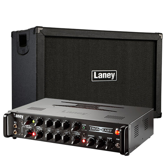 [Discontinued] Laney IRT Studio + IRT212 160 Watts Cabinet Speaker Amp And 15 Watt Head Guitar Amplifier Bundle (IRT 212)