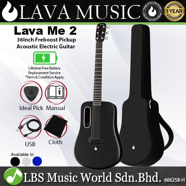 Lava Music Lava ME 2 36 Inch Carbon Fiber Electric Acoustic Guitar with Freeboost System and Bag
