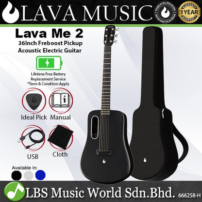 Lava Music Lava ME 2 36 Inch Carbon Fiber Electric Acoustic Guitar with Freeboost System and Bag