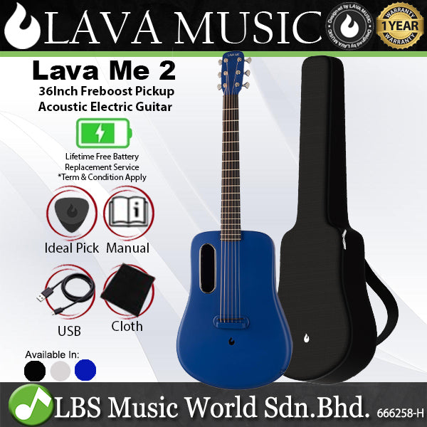 Lava Music Lava ME 2 36 Inch Carbon Fiber Electric Acoustic Guitar with Freeboost System and Bag