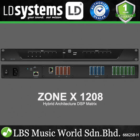 LD Systems ZONE X 1208 Hybrid Architecture DSP Matrix with 12 IN and 8 Out (LDZONEX1208-INT LDZONEX1208)