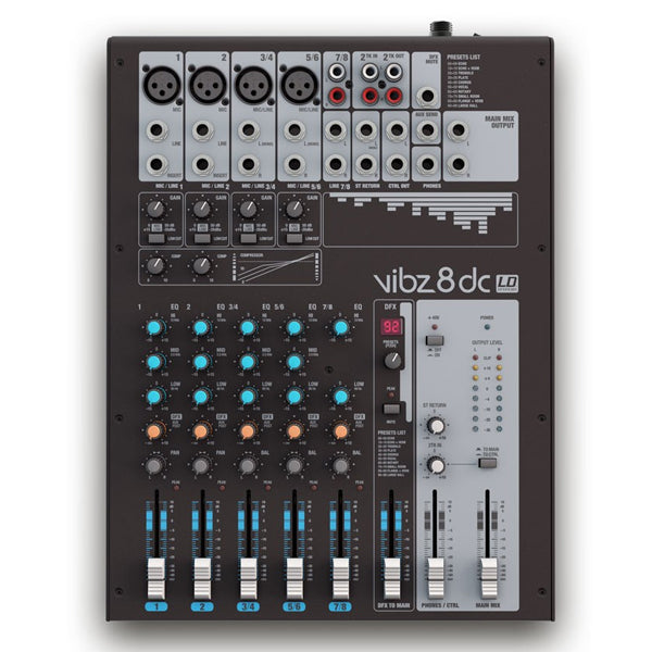 LD Systems VIBZ 8 DC 8 Channel Mixing Console with DFX and