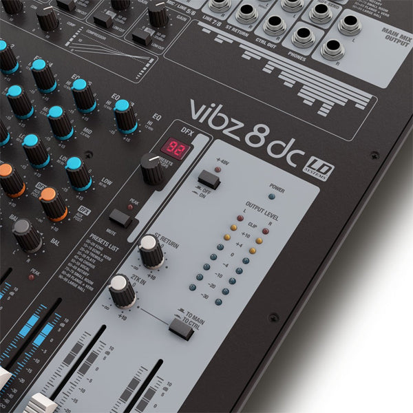 LD Systems VIBZ 8 DC 8 Channel Mixing Console with DFX and