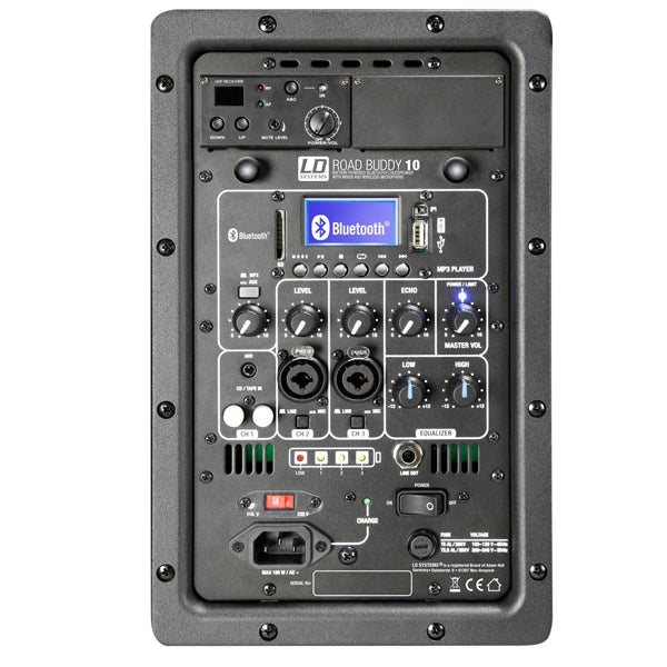 LD Systems ROADBUDDY 10 HS B5 480 Watt Battery Powered Bluetooth Speaker with Mixer, Bodypack and Headset