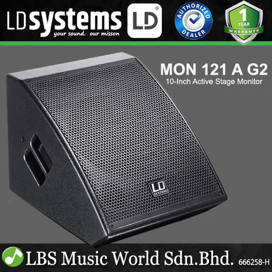 LD Systems MON 121 A G2 1000 Watt 12 Inch Speaker Active Stage Monitor (MON121AG2 LDMON121AG2)