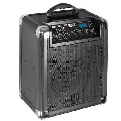 LD Systems Roadjack 10 Battery Powered Bluetooth Rechargeable Loudspeaker with Mixer and 2 Way Speaker (LDRJ10)