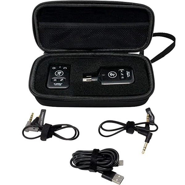 Mackie EM Wave XLR Wireless Plug-On Mic Microphone Handheld System Rechargeable Battery with Case