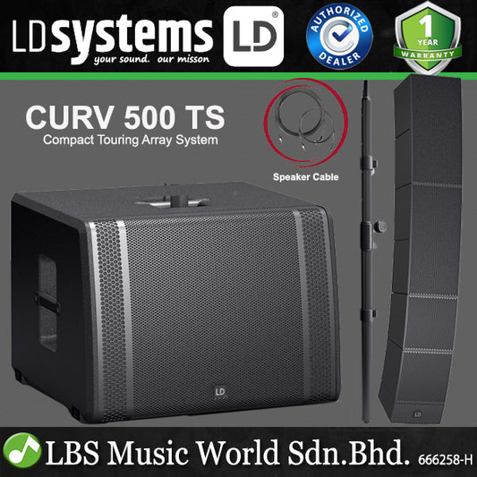 LD Systems CURV 500 TS 1000 Watts Compact Portable Touring Array System (LDCURV500TS)