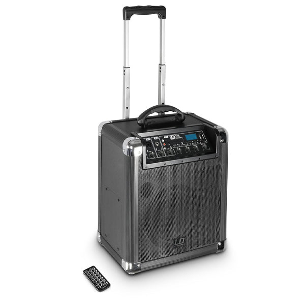 LD Systems Roadjack 10 Battery Powered Bluetooth Rechargeable Loudspeaker with Mixer and 2 Way Speaker (LDRJ10)
