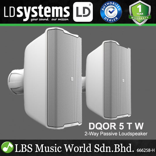 LD Systems DQOR 5 T W 5 Inch 16 Ohm Two-way Passive Indoor Outdoor Installation Loudspeaker - Pair (LDDQOR5TW)