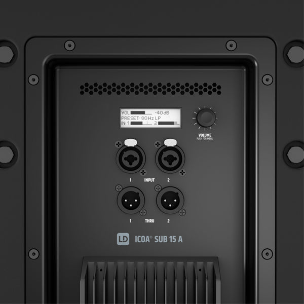 LD Systems ICOA SUB 15 A 400 Watt Powered 15 Inch Bass Reflex PA Subwoofer (LDICOASUB15A)