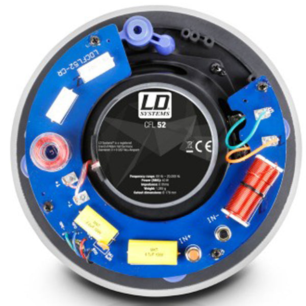 LD Systems CFL 52 40 Watt 5.25 Inch Woofer Frameless 2 Way in Wall Speaker or Speaker100 V (CFL52 100V)