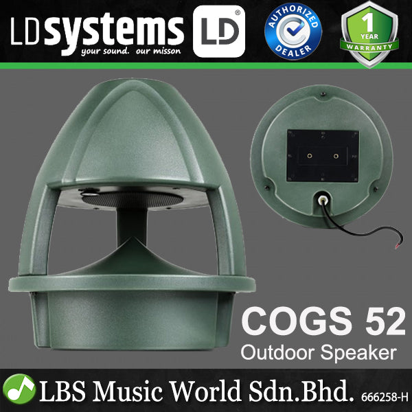 LD Systems COGS 52 40 Watt 5.25 Inch Waterproof Outdoor Garden 2 Way Speaker (COGS52)
