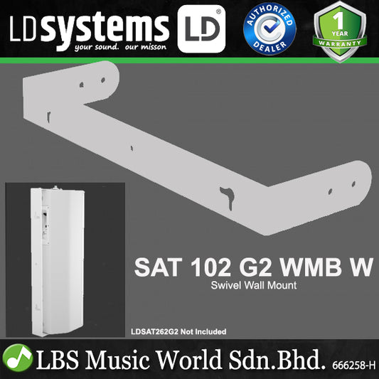 LD Systems SAT 262 G2 WMB Powder Coated Steel Swivel Wall Mount for LDSAT262G2 (LDSAT262G2WMB)
