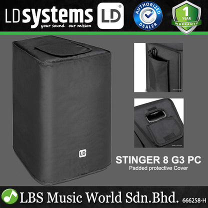 LD Systems STINGER 8 G3 PC Padded protective Cover for Stinger G3 PA Loudspeaker 8 Inch (LDEB82G3PC)