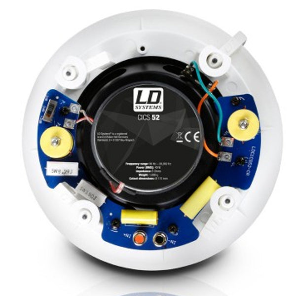 LD Systems CICS 52 40 Watt 5.25 Inch Woofer 2 Way In Ceiling Speaker or Speaker 100 Volt (CICS52 100V)