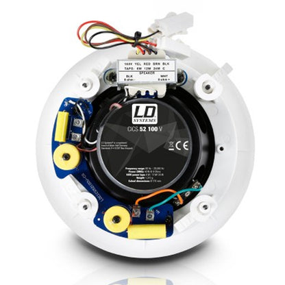 LD Systems CICS 52 40 Watt 5.25 Inch Woofer 2 Way In Ceiling Speaker or Speaker 100 Volt (CICS52 100V)