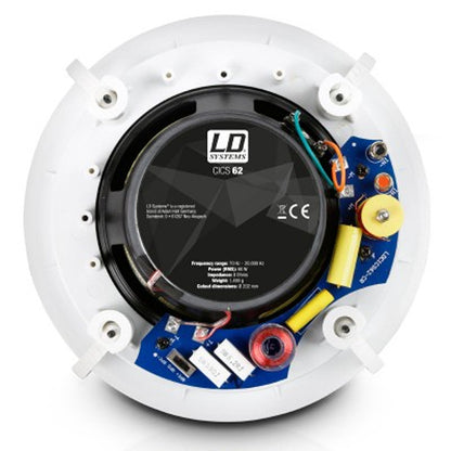 LD Systems CICS 62 60 Watt 6.5 Inch Woofer 2 Way In Ceiling Speaker or Speaker 100 Volt (CICS62 100V)