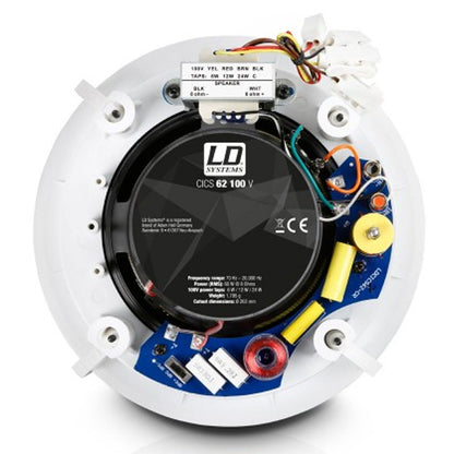 LD Systems CICS 62 60 Watt 6.5 Inch Woofer 2 Way In Ceiling Speaker or Speaker 100 Volt (CICS62 100V)