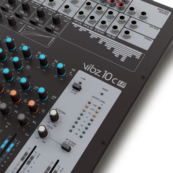 LD Systems VIBZ 10 C 10 Channel Mixing Console with Compressor (VIBZ10 C VIBZ10C)