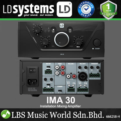 LD Systems IMA 30 35 Watt Installation Mixing Amplifier (IMA30 LDIMA30 LDIMA30INT)