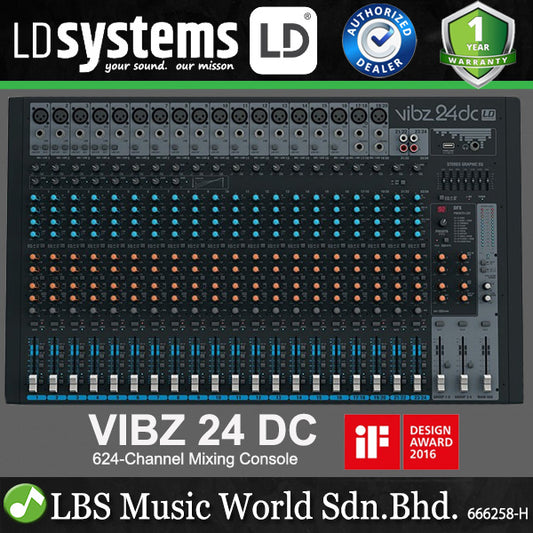 LD Systems VIBZ 24 DC 24 Channel Mixing Console with DFX and Compressor (VIBZ24 DC VIBZ24DC)