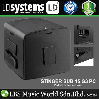 LD Systems Stinger SUB 15 G3 PC Padded protective Cover for STINGER G3 Subwoofer 15Inch (LDESUB15G3PC)