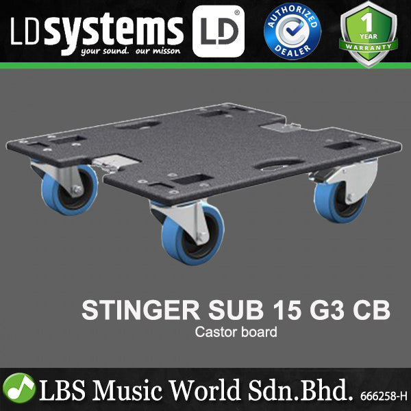 LD System Stinger SUB 15 G3 CB Castor Board for Stinger SUB 15 G3 Models (LDESUB15G3CB)