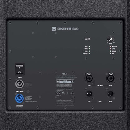 LD Systems Stinger SUB 15 A G3 Active  450W 15 Inch Bass Reflex PA Subwoofer (LDESUB15AG3)