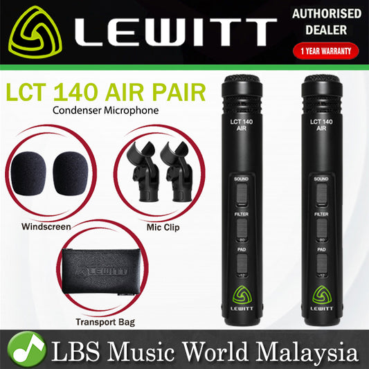 Lewitt LCT 140 AIR Stereo Mic Pair Small Diaphragm Instrument Condenser Microphone - Pair (LCT140 AIR)